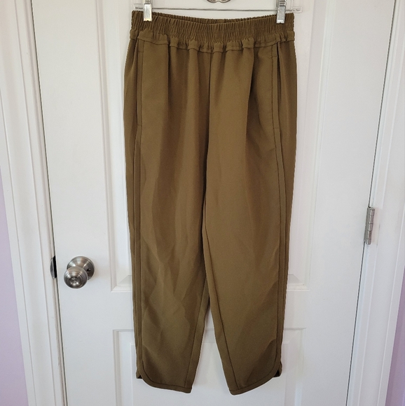 J. CREW Woven Reese Pants In Olive size 12 - Picture 2 of 5